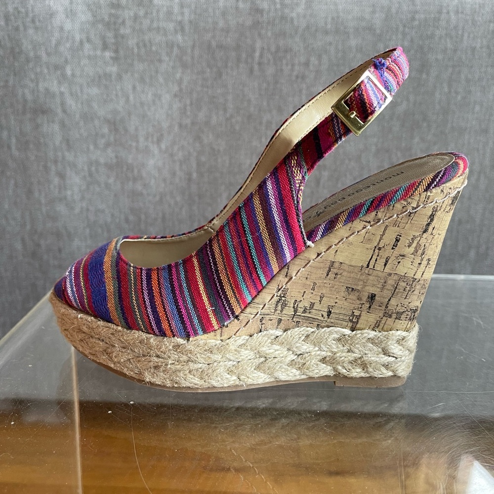 Montego Bay Club platform peep toe sling back sandal